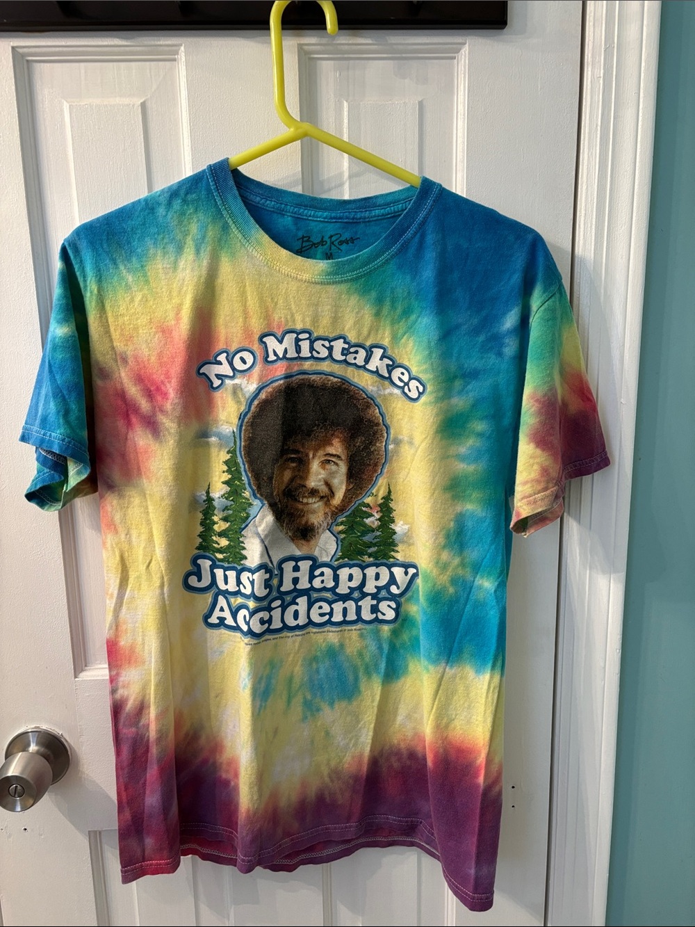 Tie-Dye Short Sleeve Tee - Multicolor "No Mistakes Just Happy Accidents"